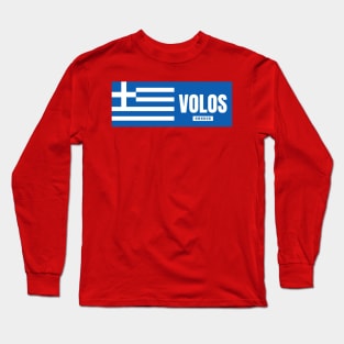 Volos City with Greek Flag Long Sleeve T-Shirt